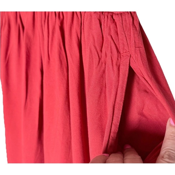 Roxy Smocked V-neck Ruffled Cap Sleeves Dress Junior’s Size L with Pockets - Picture 11 of 13